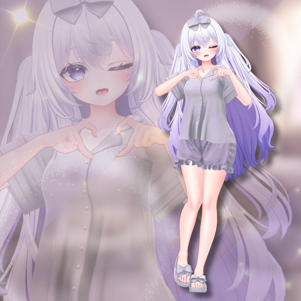 【VRChat 3D衣装】Lueur -リュール-|夏のやさしいルームウェア