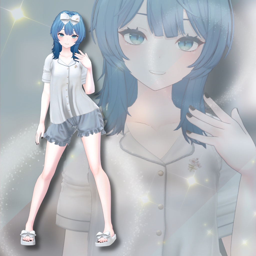 【VRChat 3D衣装】Lueur -リュール-|夏のやさしいルームウェア