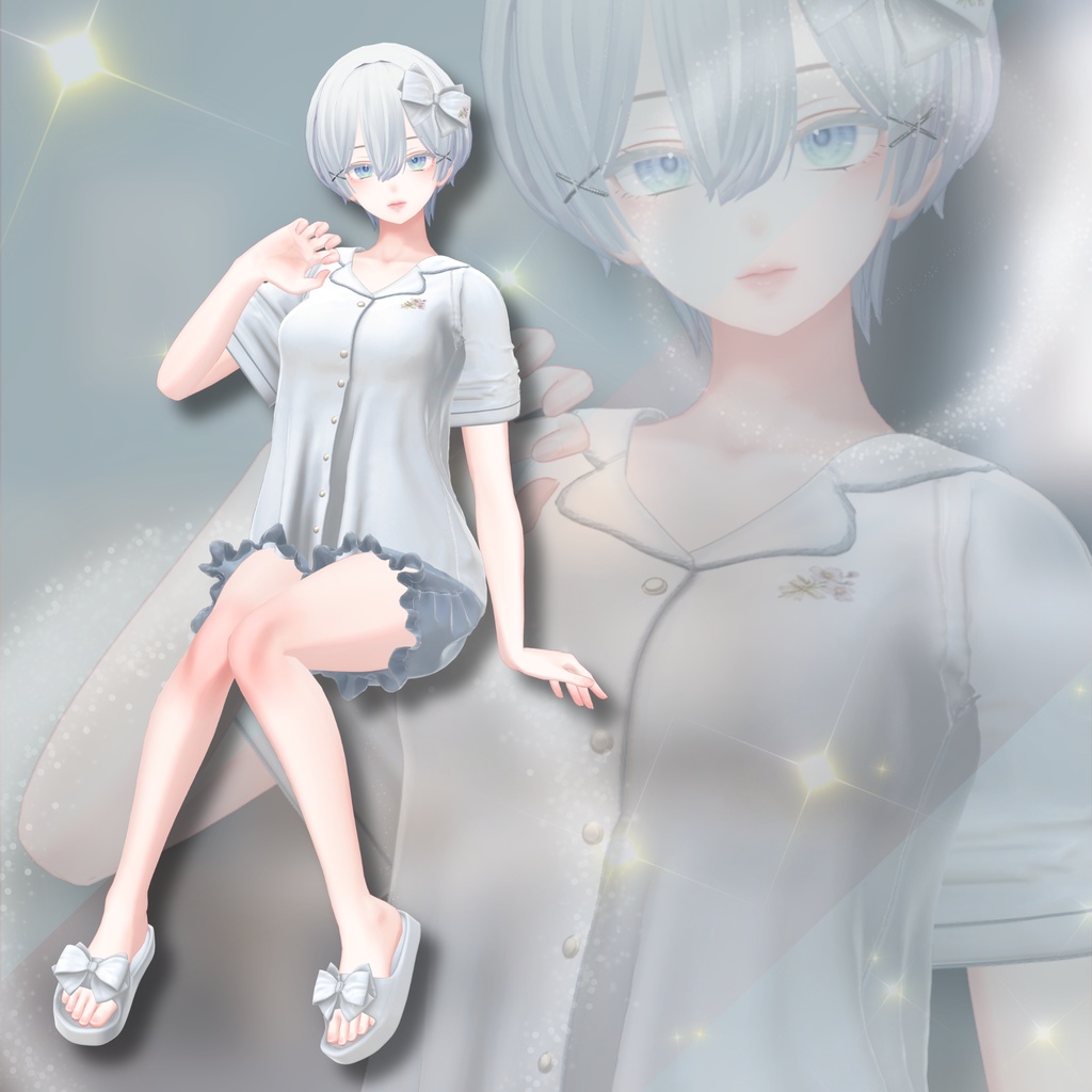 【VRChat 3D衣装】Lueur -リュール-|夏のやさしいルームウェア
