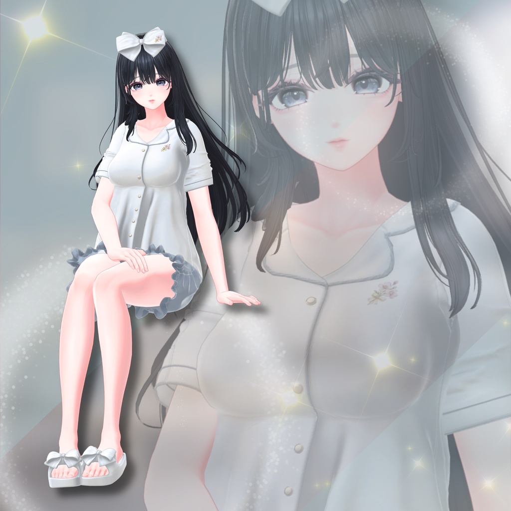 【VRChat 3D衣装】Lueur -リュール-|夏のやさしいルームウェア