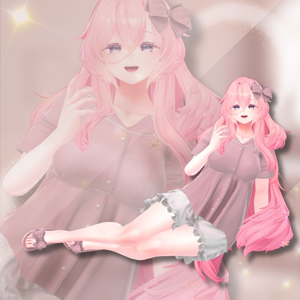 【VRChat 3D衣装】Lueur -リュール-|夏のやさしいルームウェア