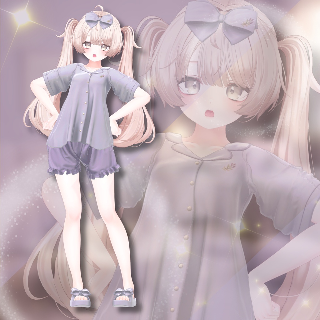 【VRChat 3D衣装】Lueur -リュール-|夏のやさしいルームウェア