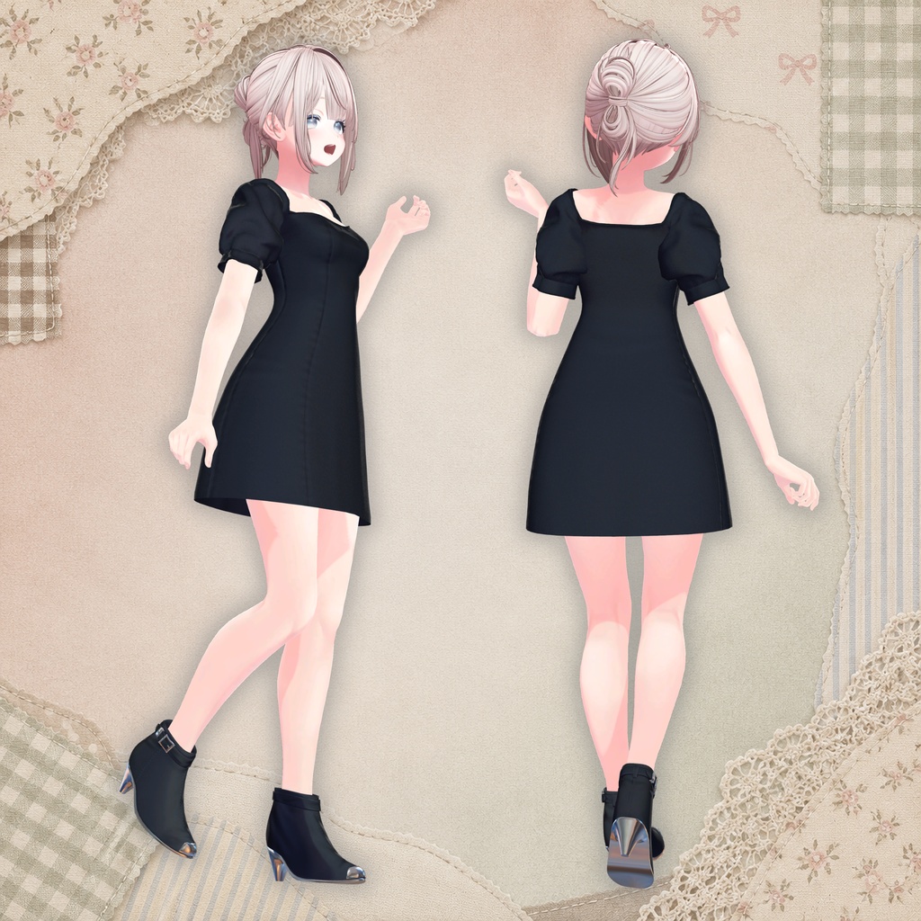 〈VRChat 3D衣装〉やわ色ワンピース|しなの用