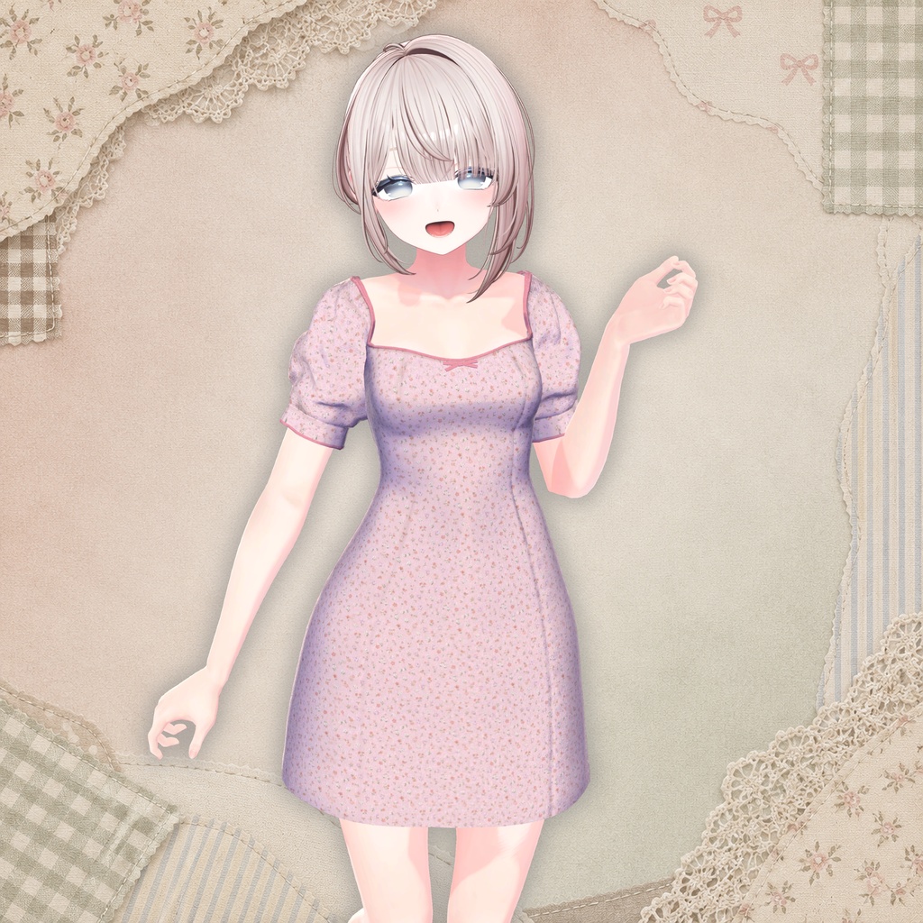 〈VRChat 3D衣装〉やわ色ワンピース|しなの用