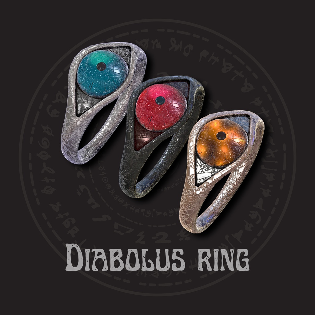 〈VRChat 3Dアクセサリー〉Diabolus ring -ディアボロスリング-