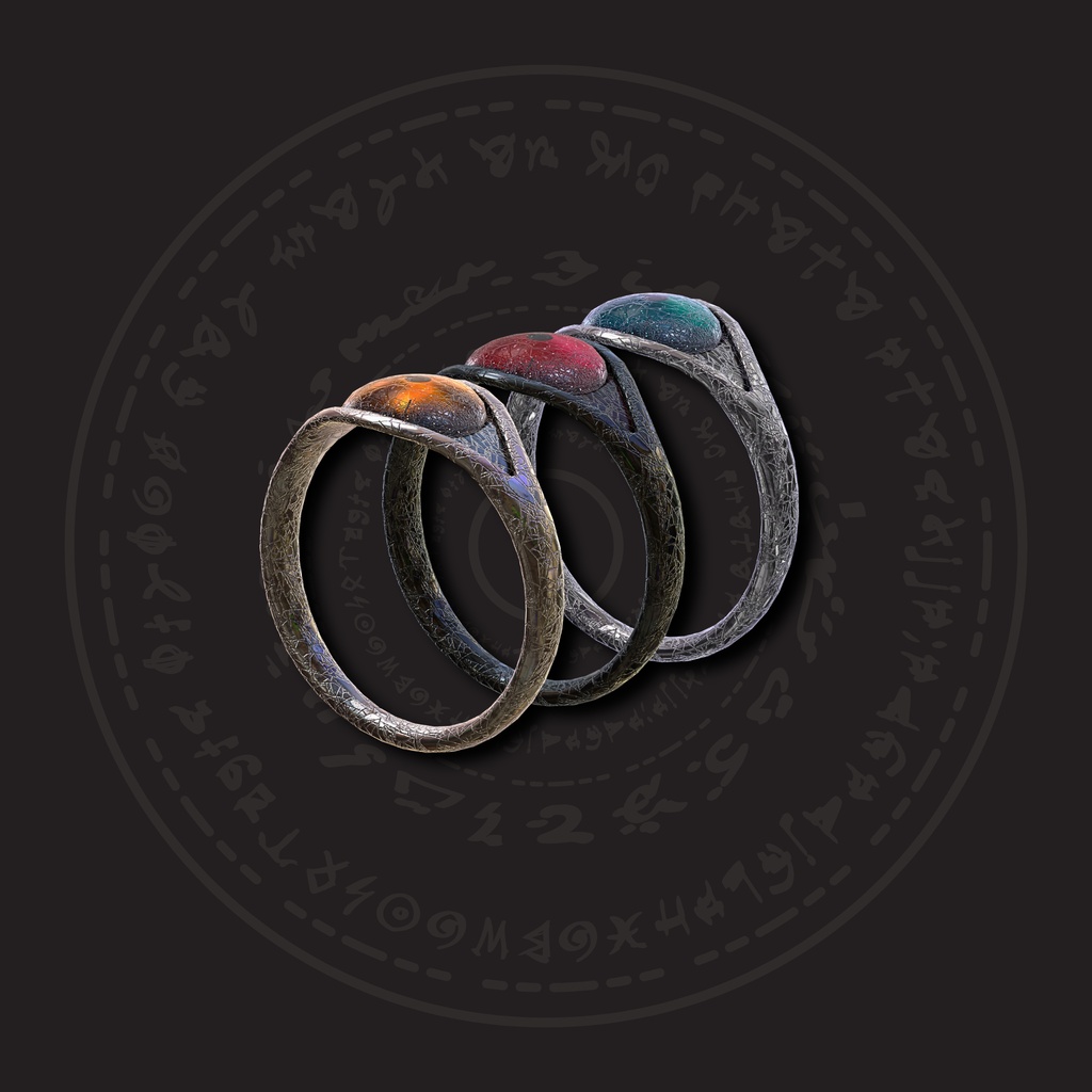 〈VRChat 3Dアクセサリー〉Diabolus ring -ディアボロスリング-
