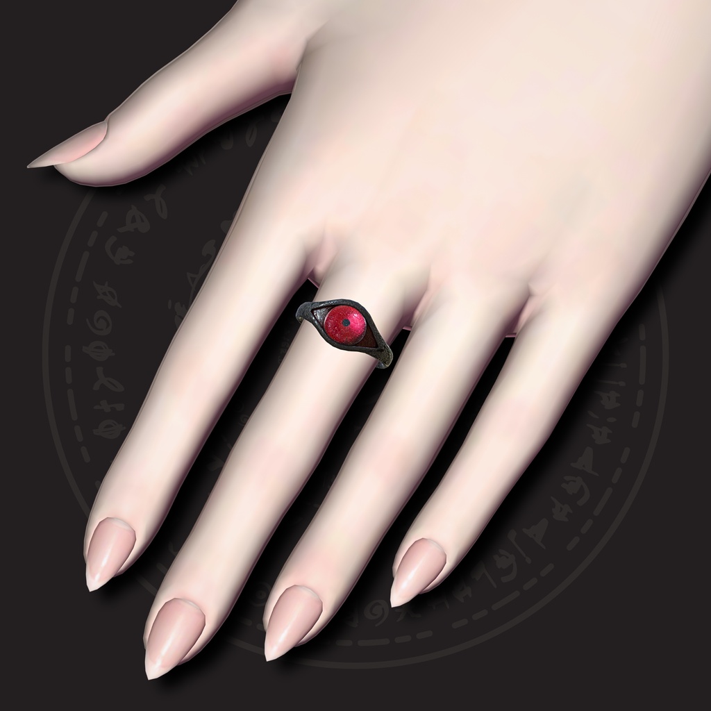 〈VRChat 3Dアクセサリー〉Diabolus ring -ディアボロスリング-