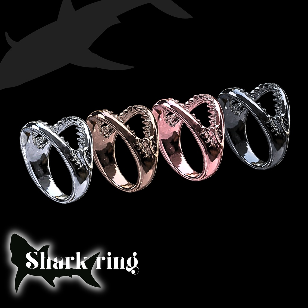〈VRChat 3Dアクセサリー〉Shark ring -シャークリング-