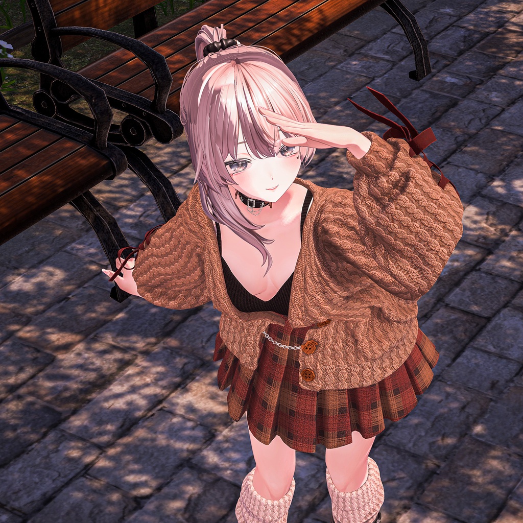 〈VRChat 3D衣装〉秋色メランジェ|ゆったりニットコーデ