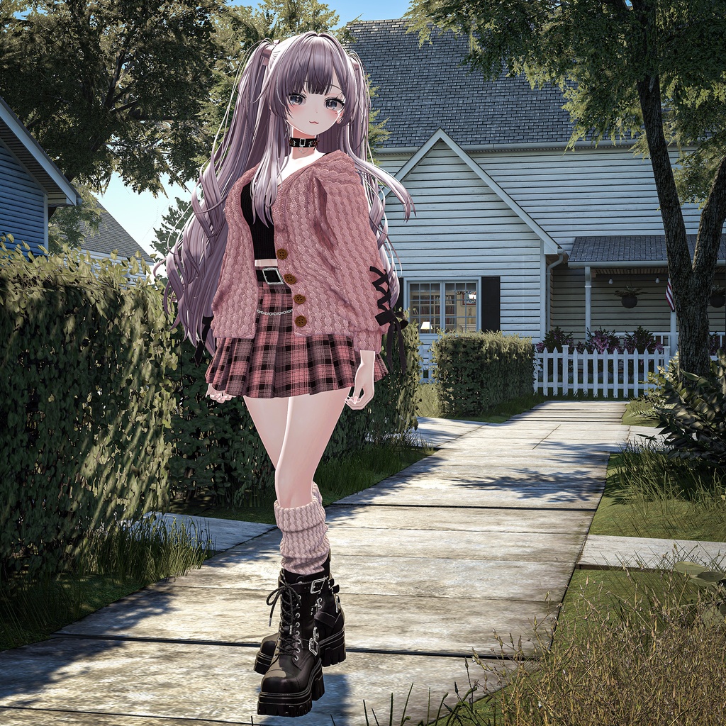 〈VRChat 3D衣装〉秋色メランジェ|ゆったりニットコーデ