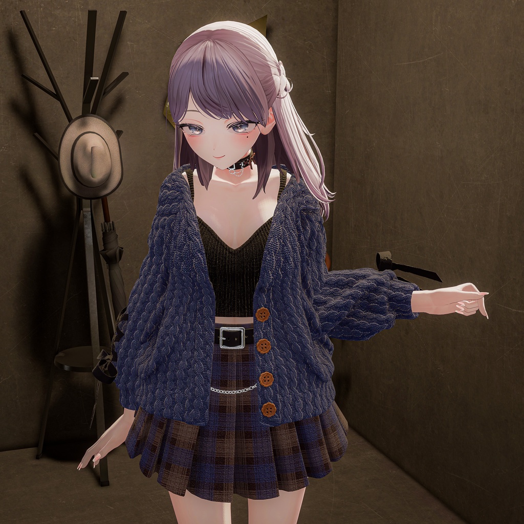 〈VRChat 3D衣装〉秋色メランジェ|ゆったりニットコーデ