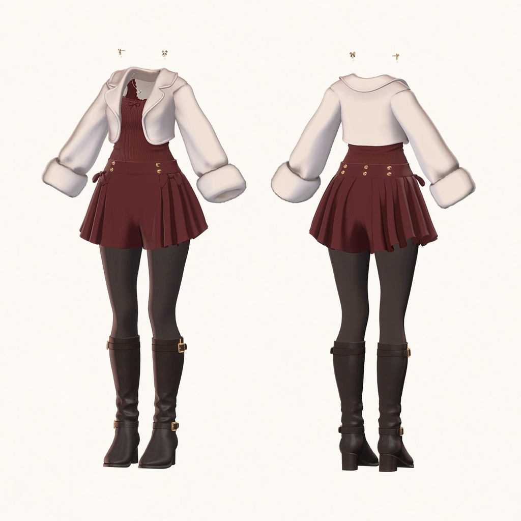 〈VRChat 3D衣装〉Winter date outfit|冬のおしゃれデート服