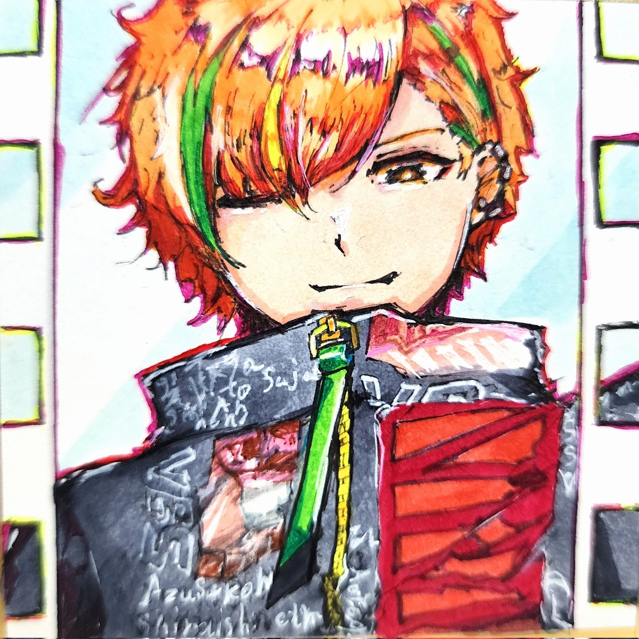 【東雲 彰人】手描き豆色紙