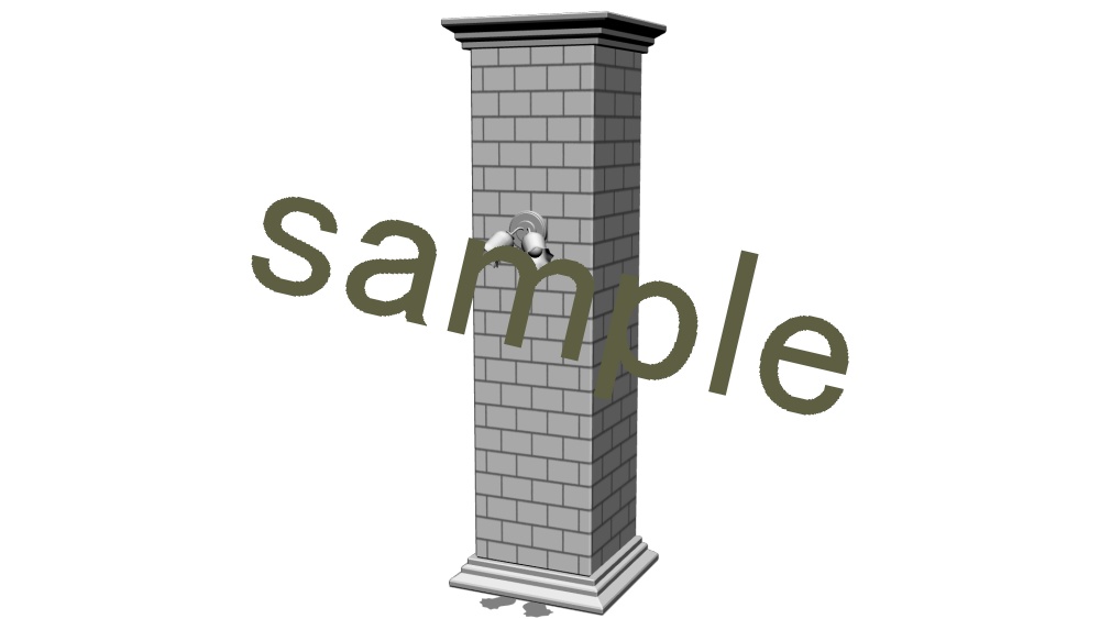 レンガ壁のレストラン【3Dモデル】