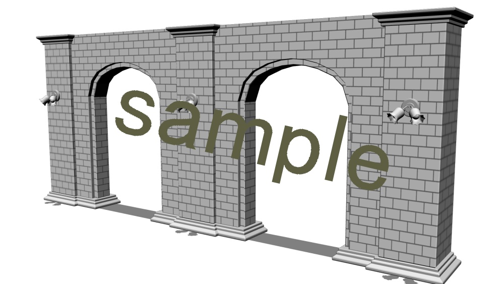レンガ壁のレストラン【3Dモデル】