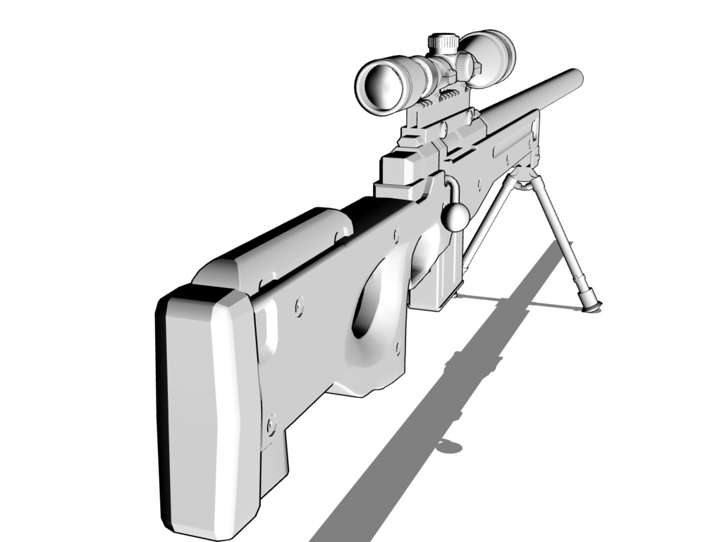 ライフル・L96A1【フリー3Dモデル】