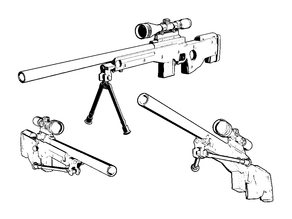 ライフル・L96A1【フリー3Dモデル】