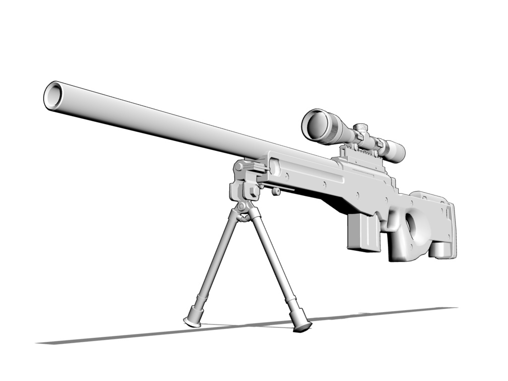 ライフル・L96A1【フリー3Dモデル】