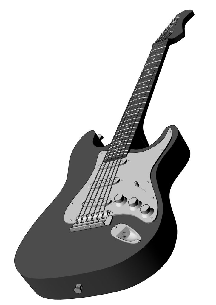 エレキギター【3Dモデル】