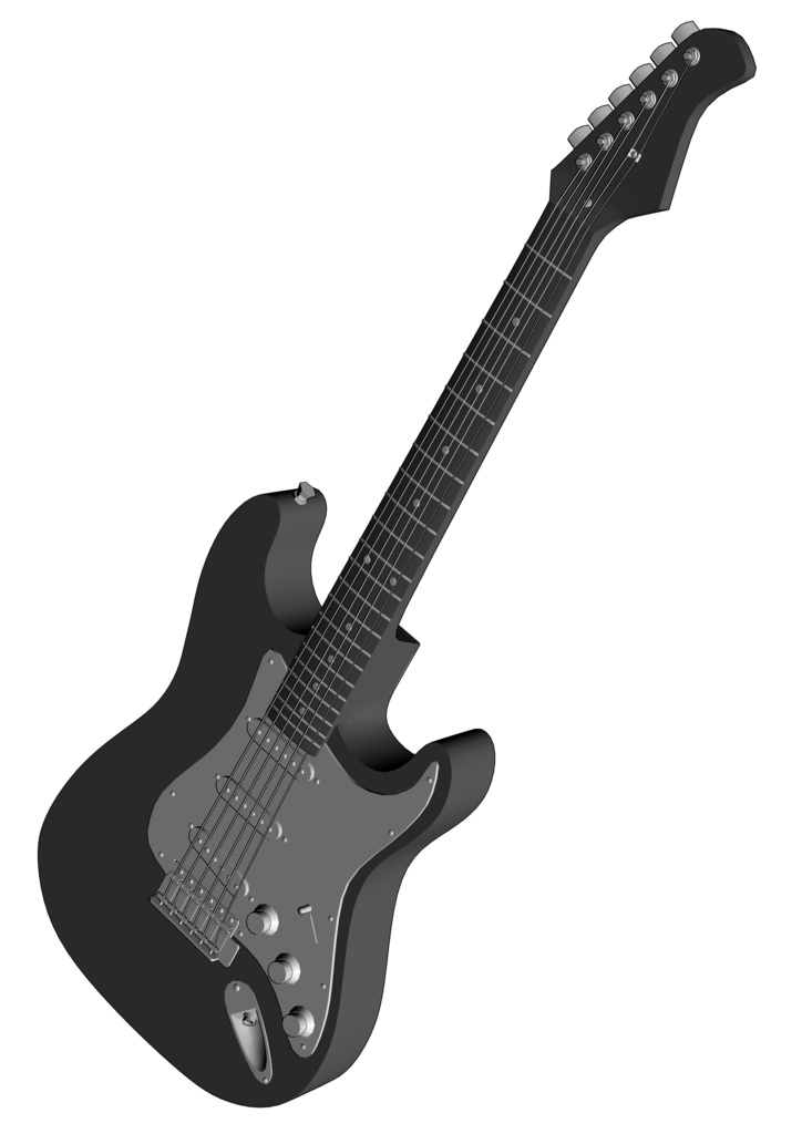 エレキギター【3Dモデル】