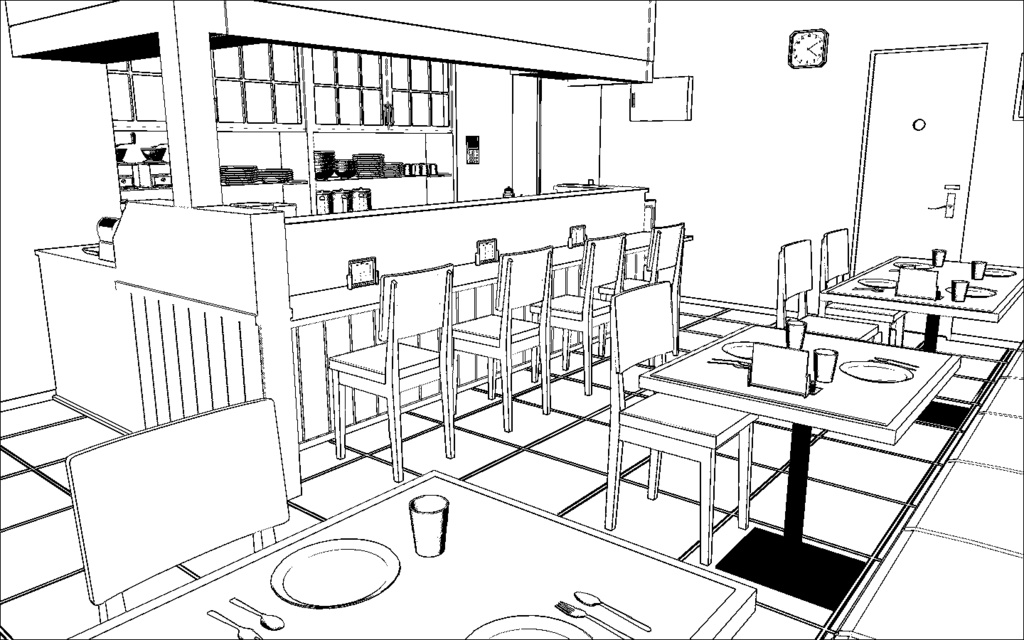 喫茶ポア口【3Dモデル】