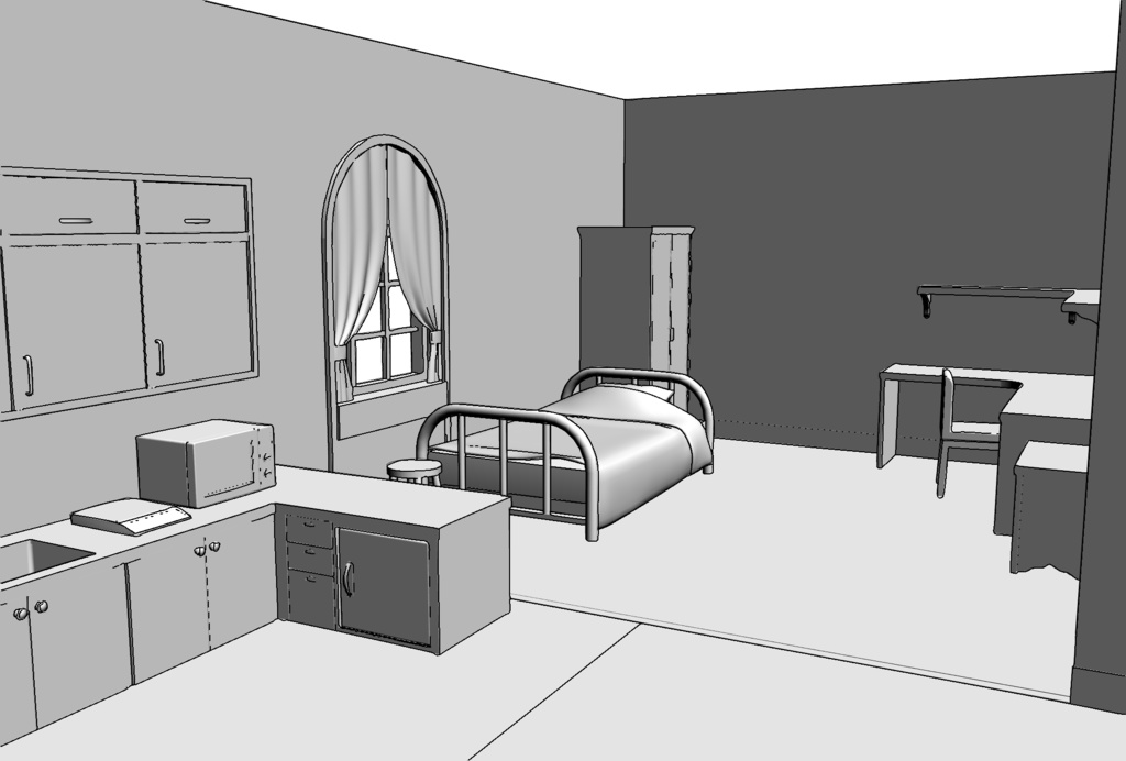 SV学生寮【3Dモデル】