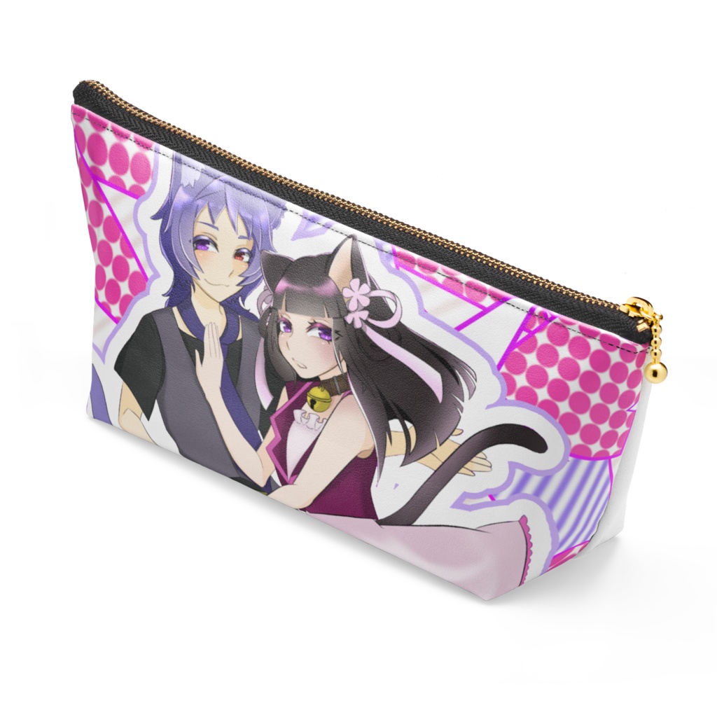 ニャン生レザーポーチ