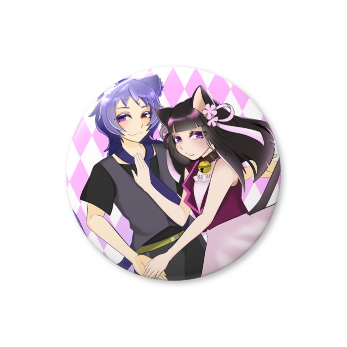 ニャン生缶バッジ(2人)56㎜