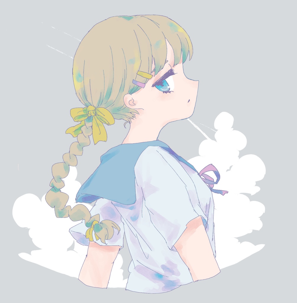 ２層アクリルキーホルダー　雲