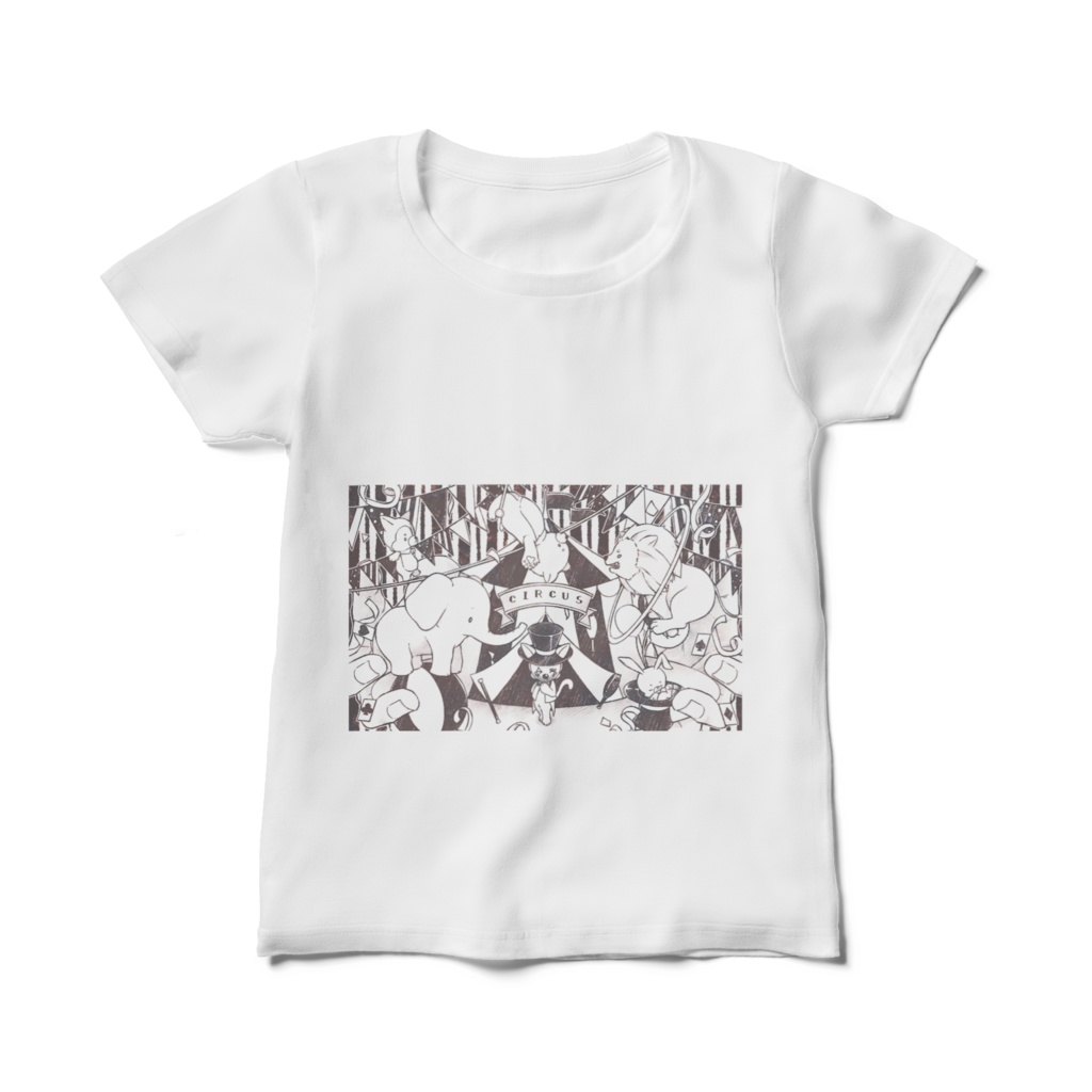 動物たちのサーカス 白Tシャツ