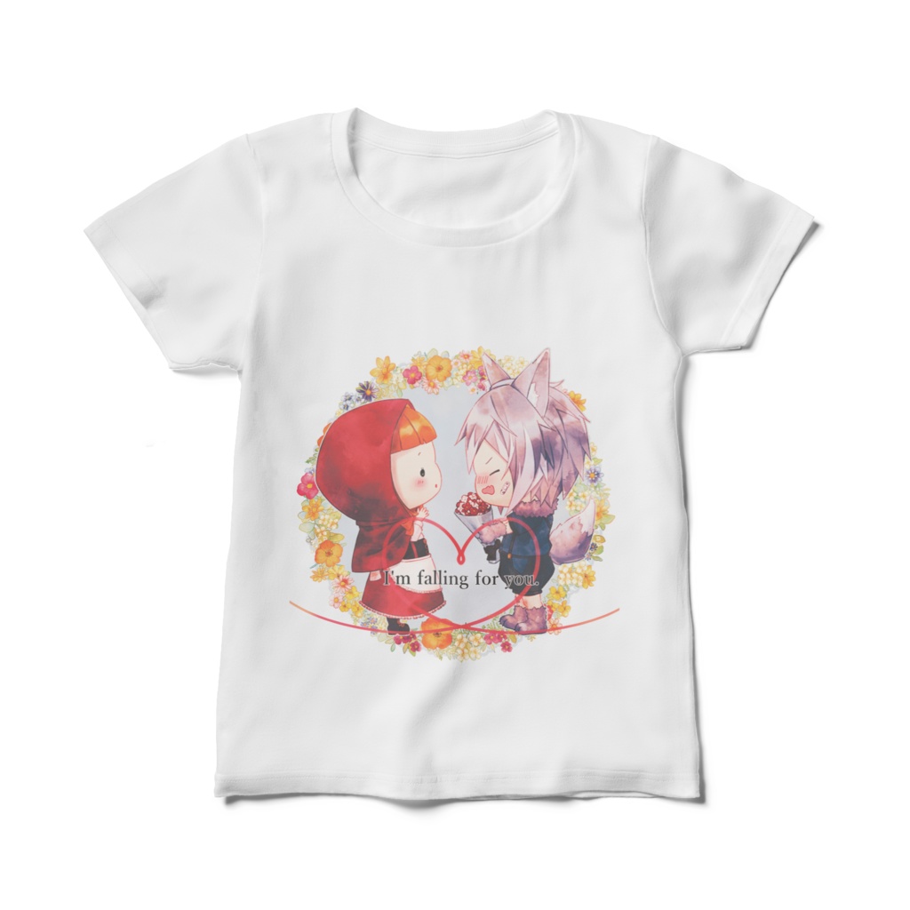 赤ずきんとオオカミ 白Tシャツ