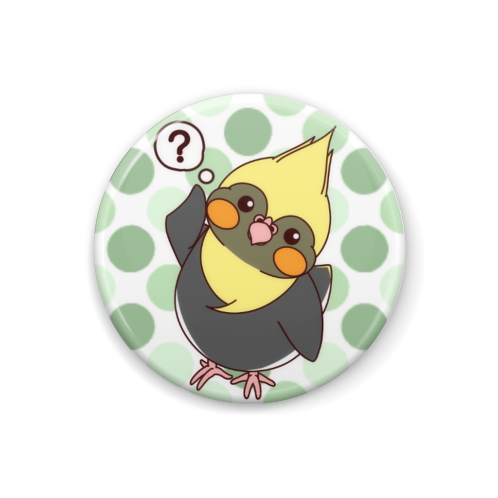 オカメインコ缶バッチ2