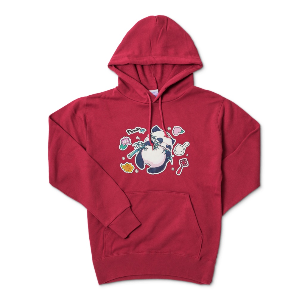 笹パンダ 赤パーカー