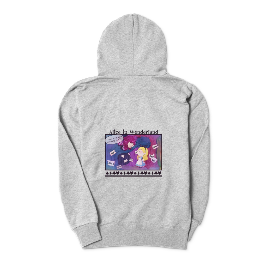 アリスとチェシャ猫 ジップパーカー