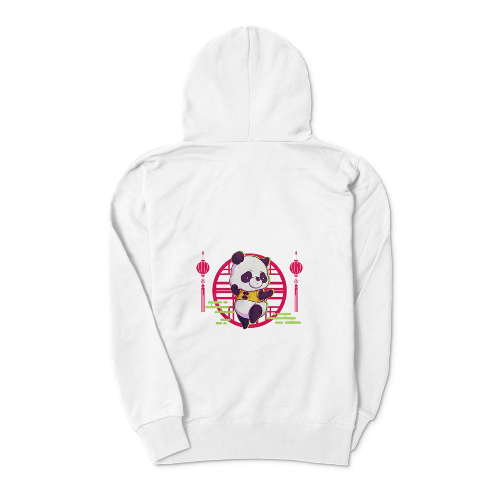 カンフー風パンダ ジップパーカー