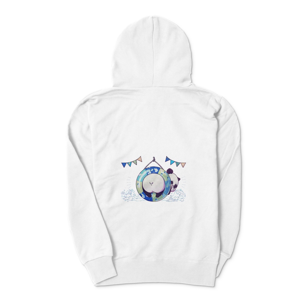 浮き輪パンダ ジップパーカー