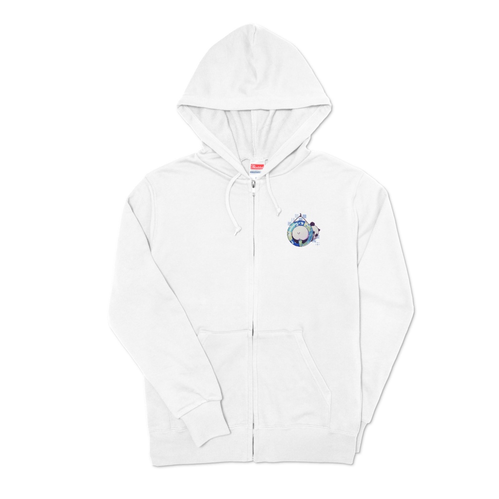 浮き輪パンダ ジップパーカー(左胸印刷のみ)