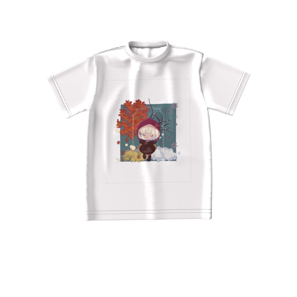 みのむし少女 ビッグシルエットTシャツ