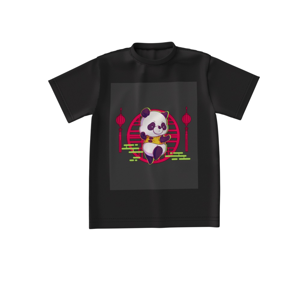 カンフー風パンダ ビッグシルエットTシャツ