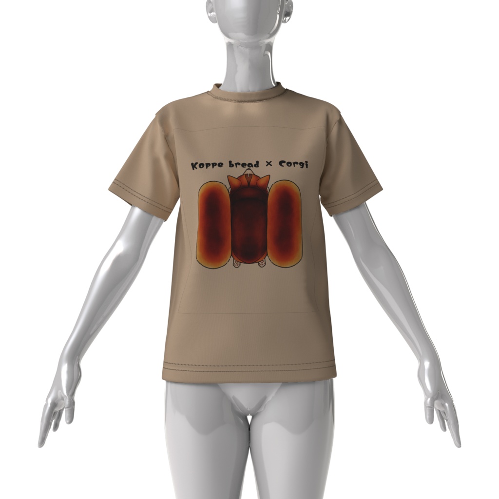 コッペパンコーギー ビッグシルエットTシャツ