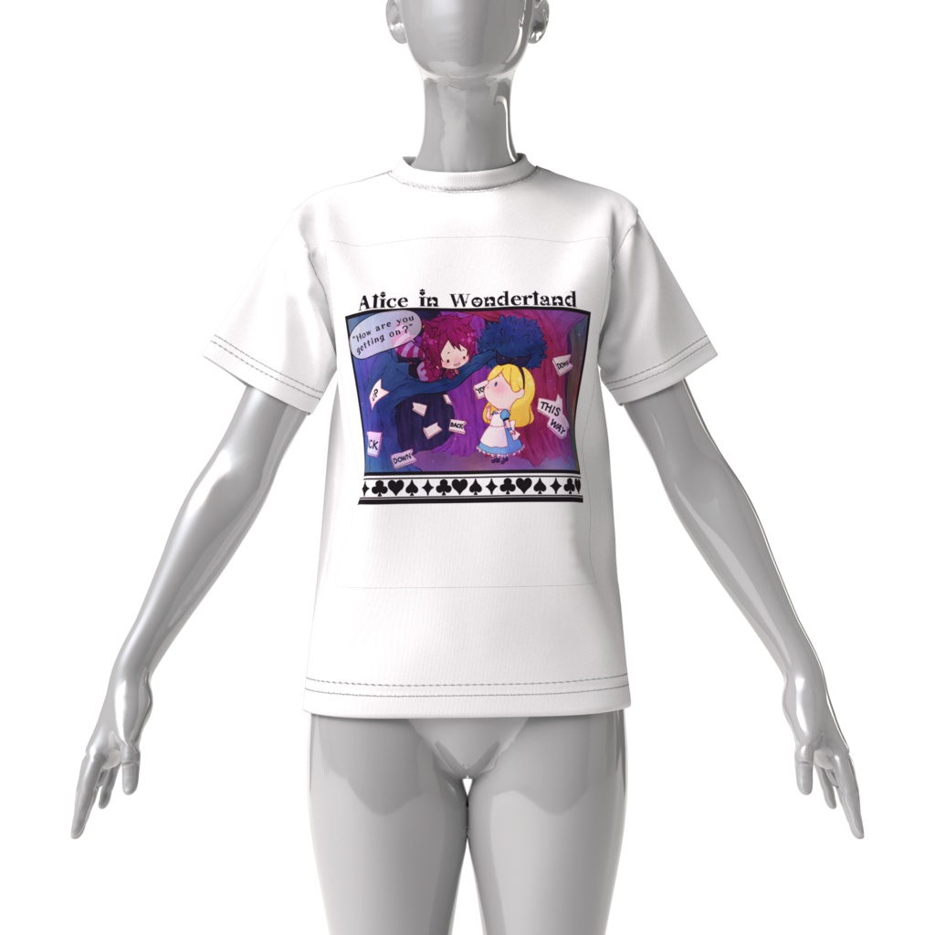 アリスとチェシャ猫 ビッグシルエットTシャツ
