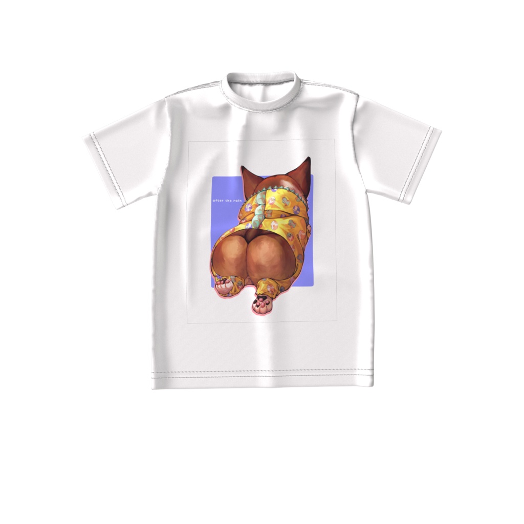 雨上がりコーギー ビッグシルエットTシャツ
