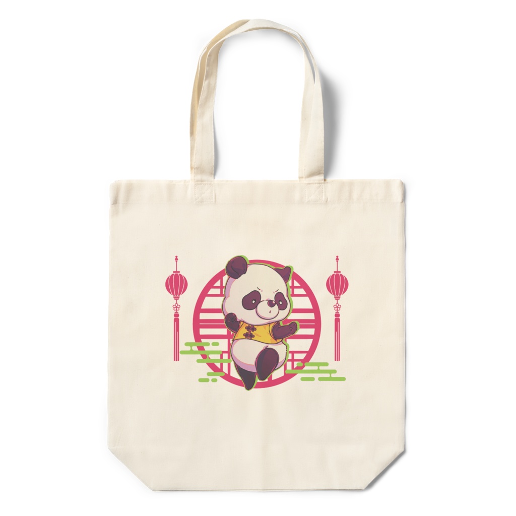 カンフー風パンダ エコバッグ