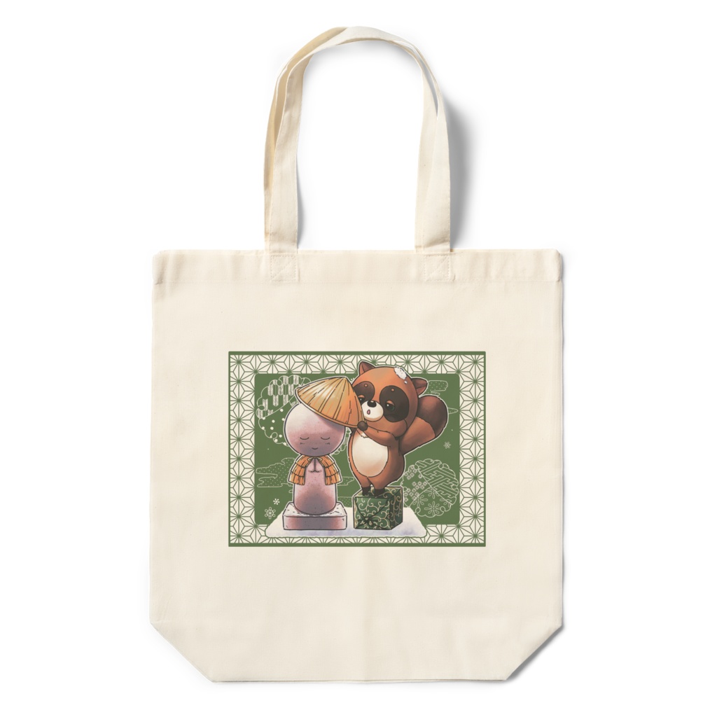 お地蔵さんとたぬき エコバッグ