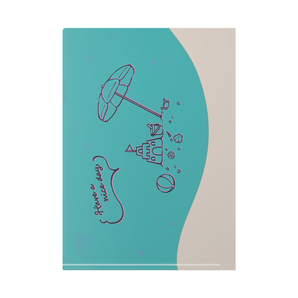 浮き輪パンダ A4クリアファイル