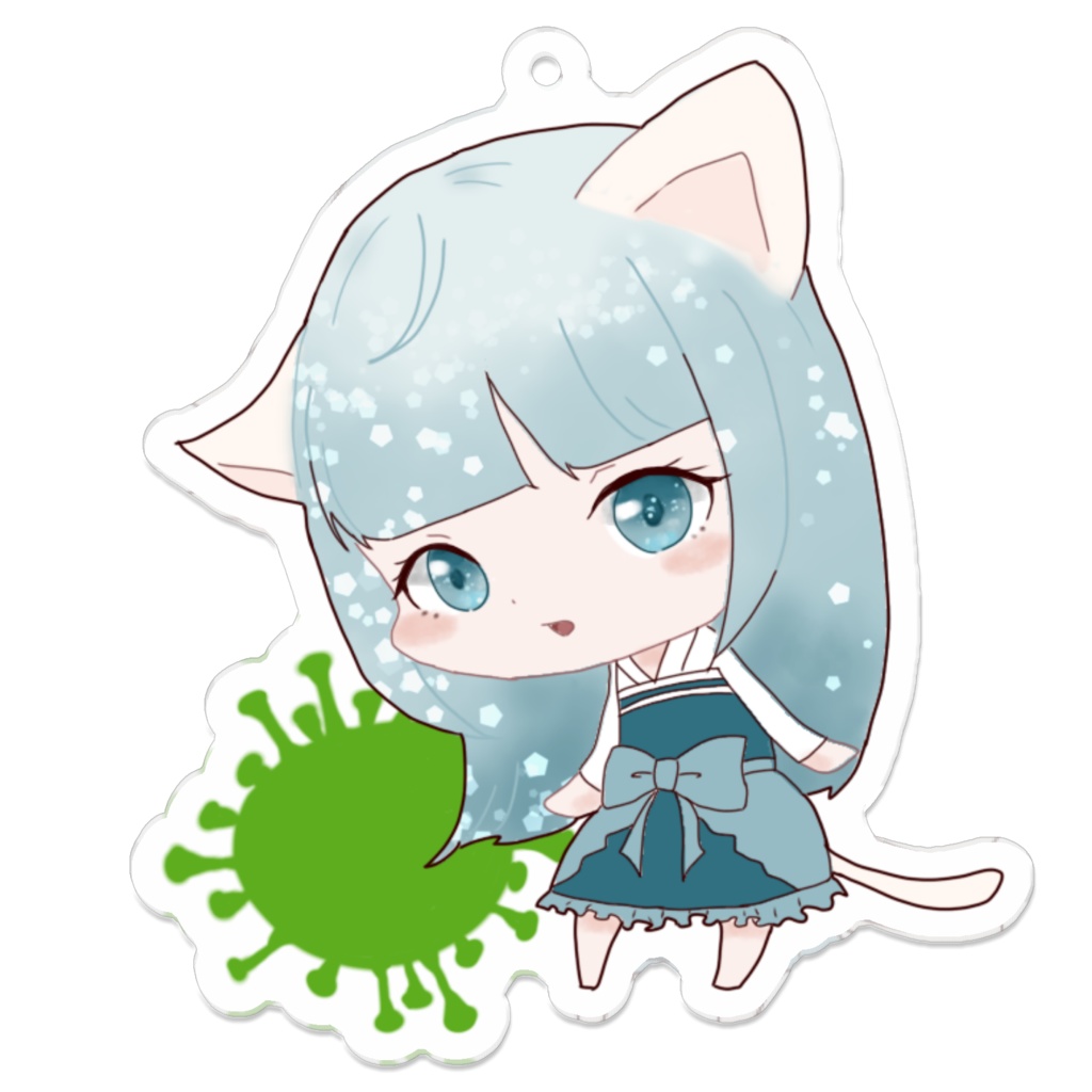 ねこさいぼうアクリルキーホルダー