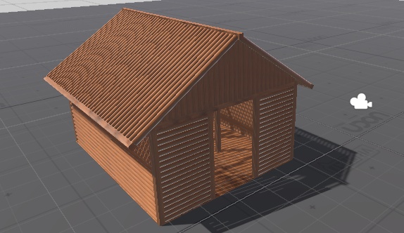 花塚の丸太小屋