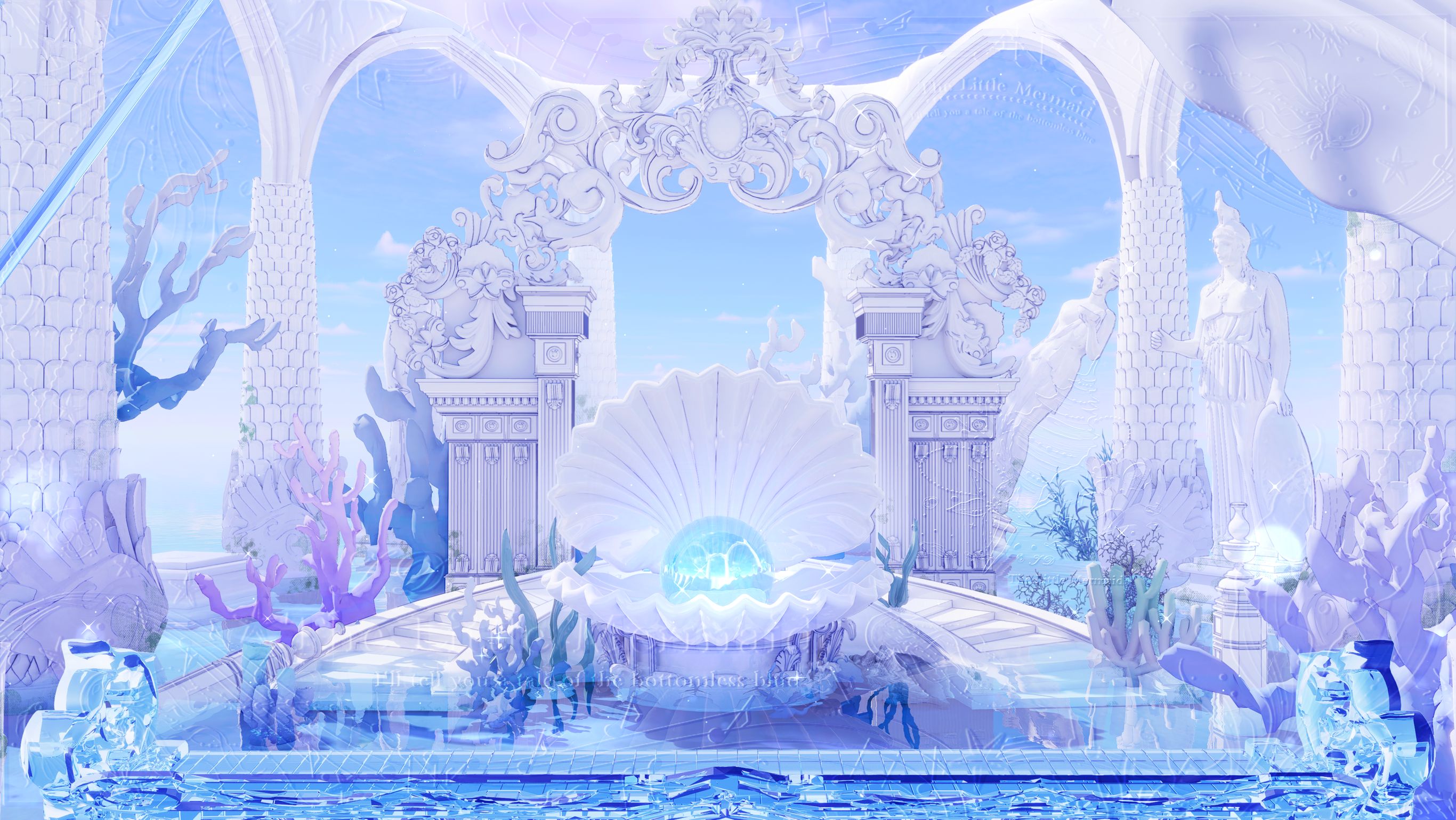 【Vtuber向け】【背景素材】动态配信背景幻海之音The Sound of the Phantom Sea - 柚子呀百货商店 - BOOTH