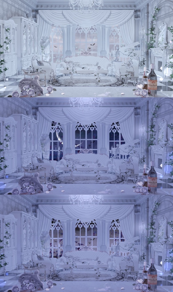 【Vtuber向け】【背景素材】动态配信背景全12色哥特风亡灵聚会Gathering of the Dead