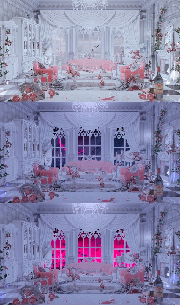 【Vtuber向け】【背景素材】动态配信背景全12色哥特风亡灵聚会Gathering of the Dead